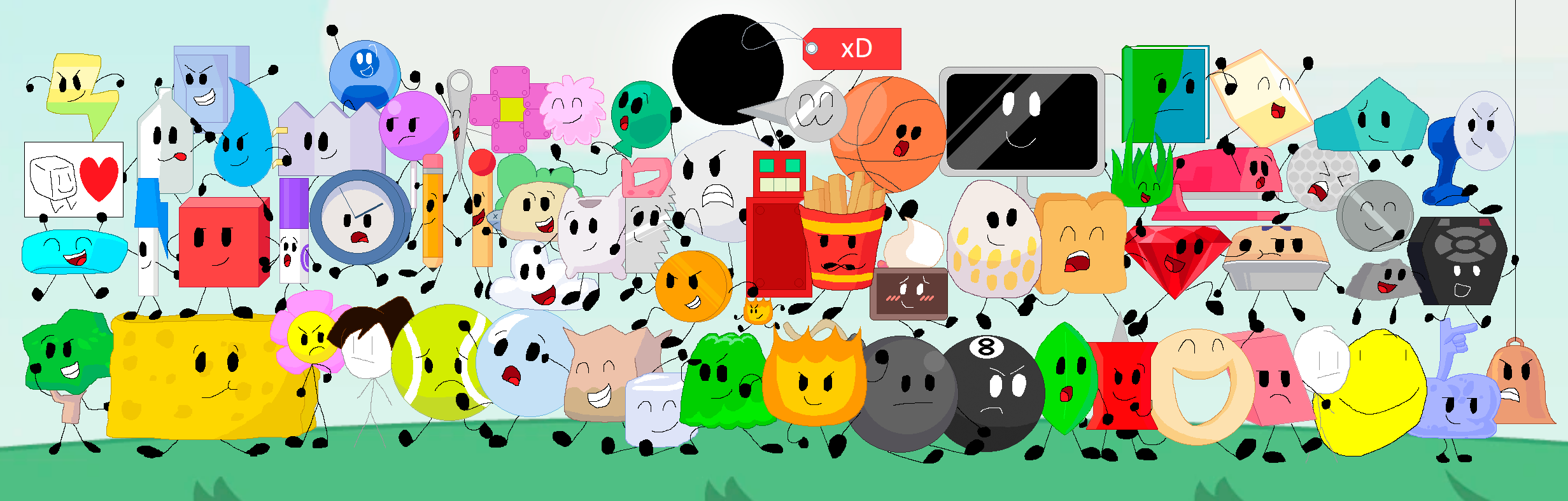 All of my BFDI assets in one image : r/BattleForDreamIsland