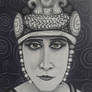 Theda Bara with Swirls
