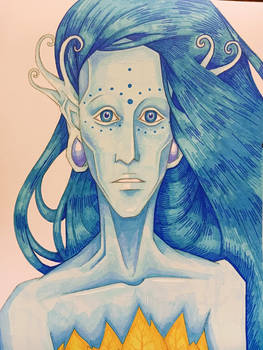 Blue Fairy in Markers