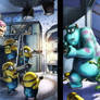 MINIONS vs MONSTER INC (colored)