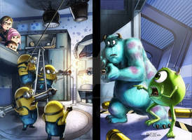 MINIONS vs MONSTER INC (colored)