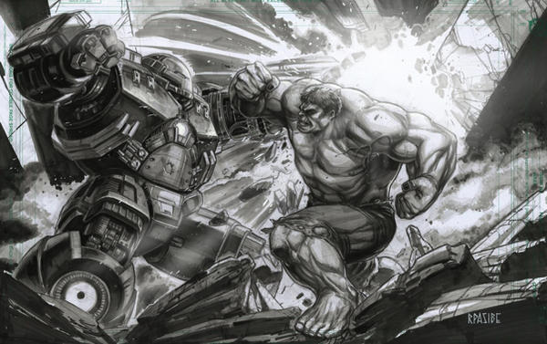 How To Draw Hulkbuster Vs Hulk