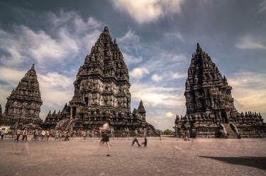 Hustle at Prambanan Temple