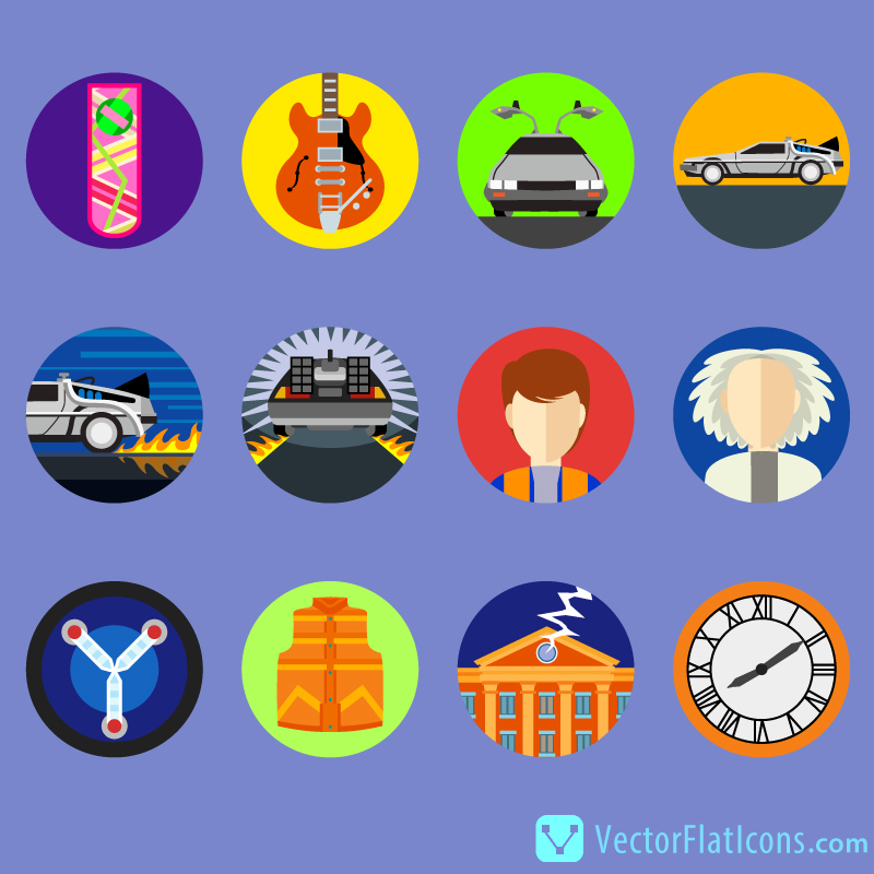 Back to the Future Icons