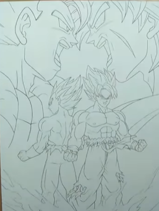 Drawing Goku, Vegeta and Broly - Dragon Ball Super: Broly Special