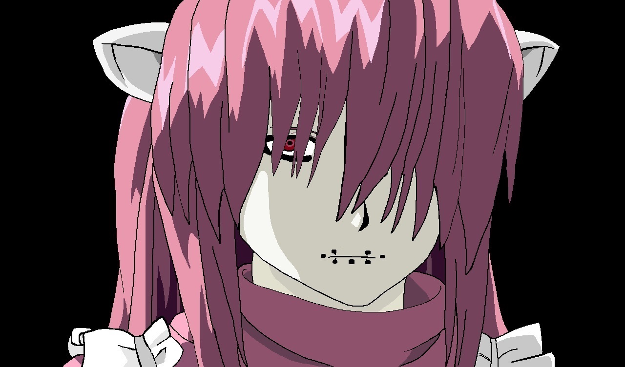 Download A scene from the anime, Elfen Lied.