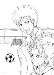 Ichigo + Toshiro - sketch