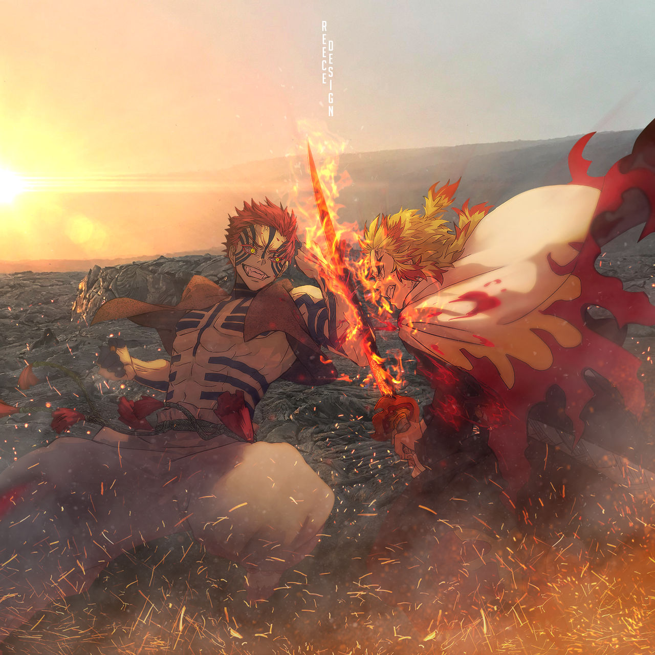 Akaza Vs Rengoku By Reecedesign On Deviantart Akaza Vs Rengoku By Reecedesign On Deviantart