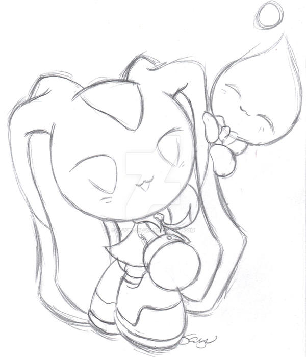 Cream Chao :commish ex sketch: