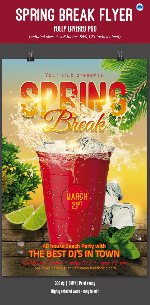 Spring Break Party Flyer