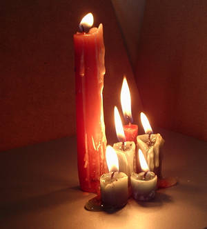 Six Melting Candles