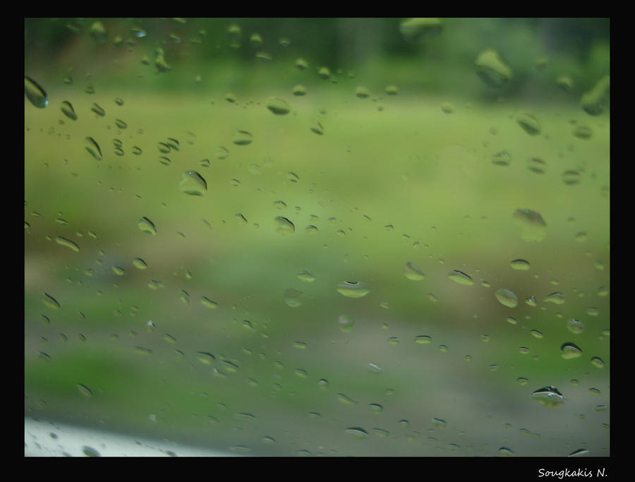 Metsovo,Greece.Through car glass. autumn.