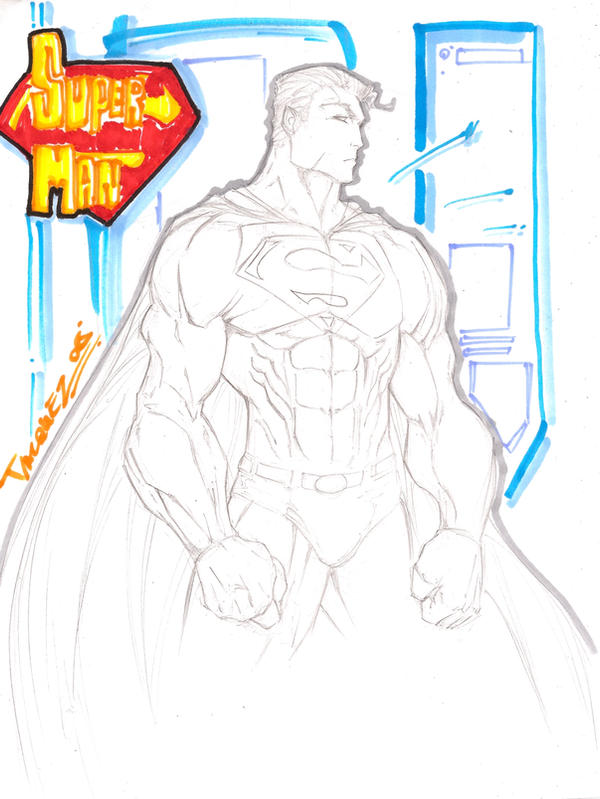 Super man sketch2