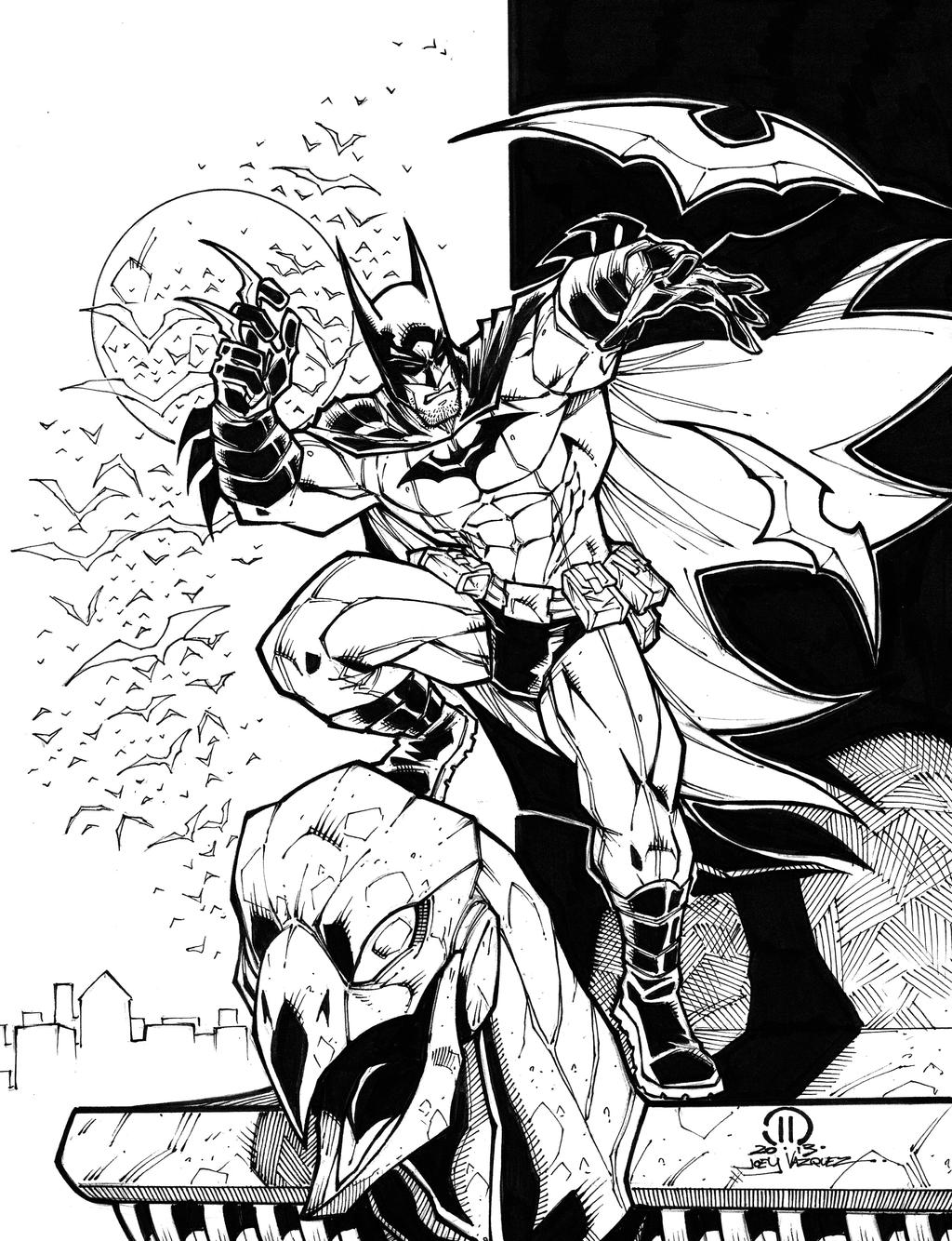 Batman commission inks