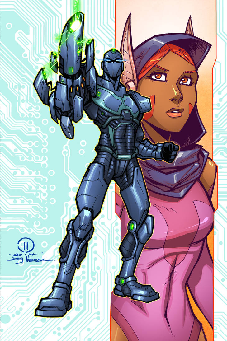Techjacket pin up by JoeyVazquez on DeviantArt