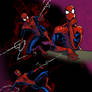 Spidey inked sketches colored