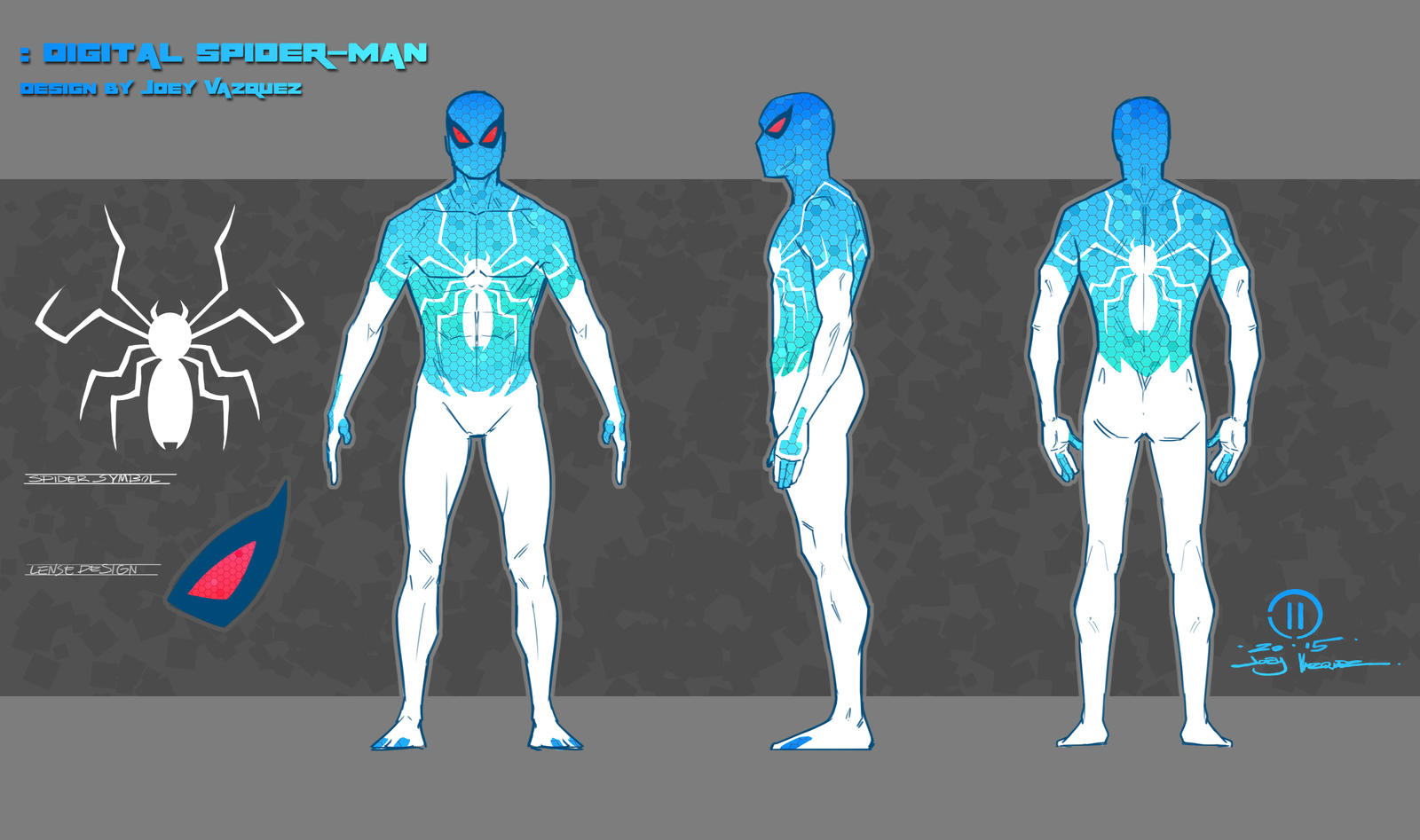 Digital Spider-man Design Turn around by JoeyVazquez on DeviantArt