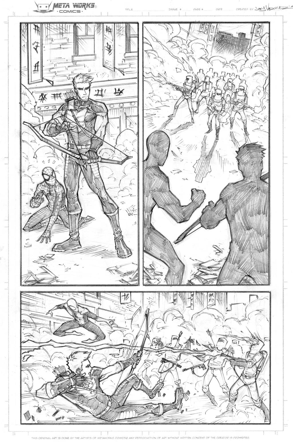 Marvel spidey sample page 2 pencils