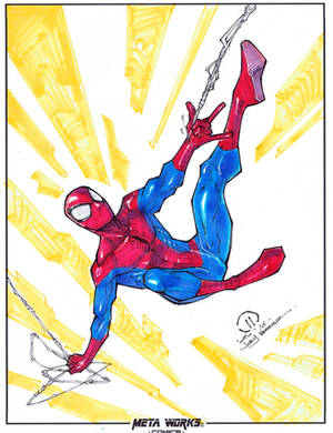 Spider-man swinging markers