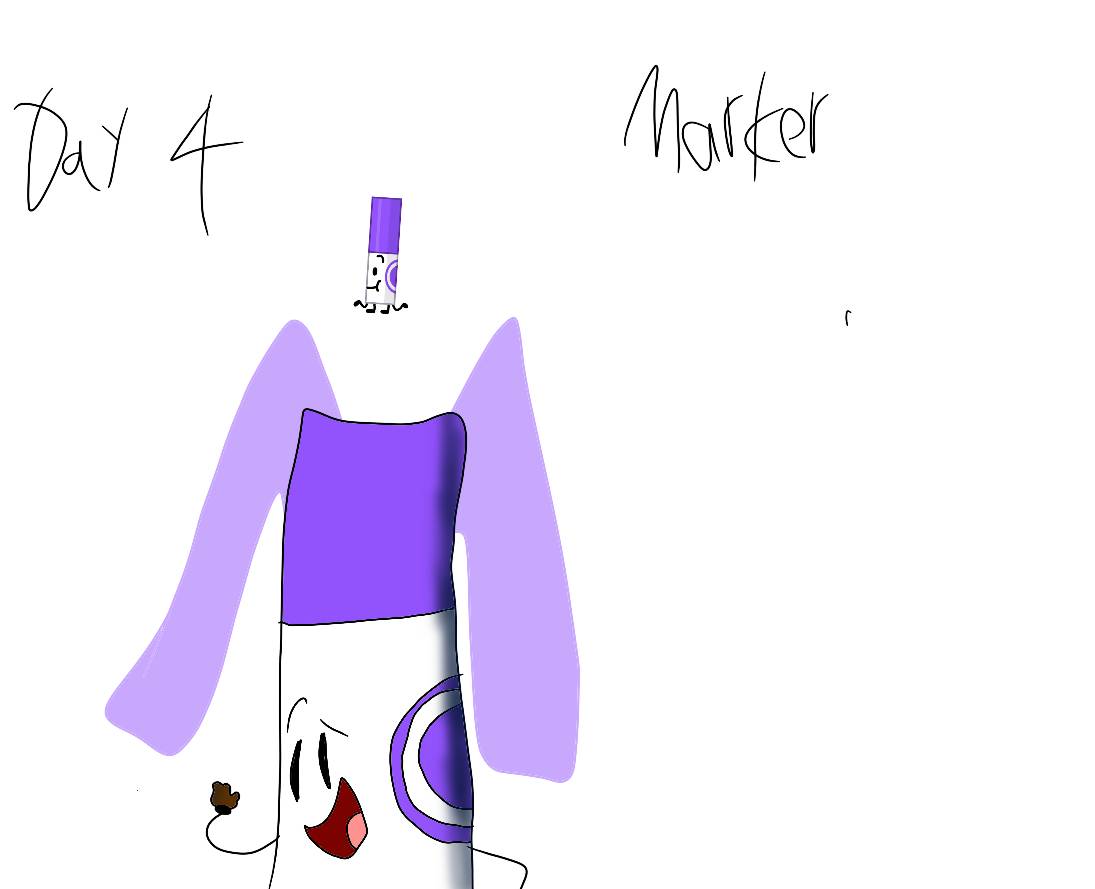 Bfb Hand Draw Drawing a character in August day 4: marker (bfb) by geotheartist57 on ...