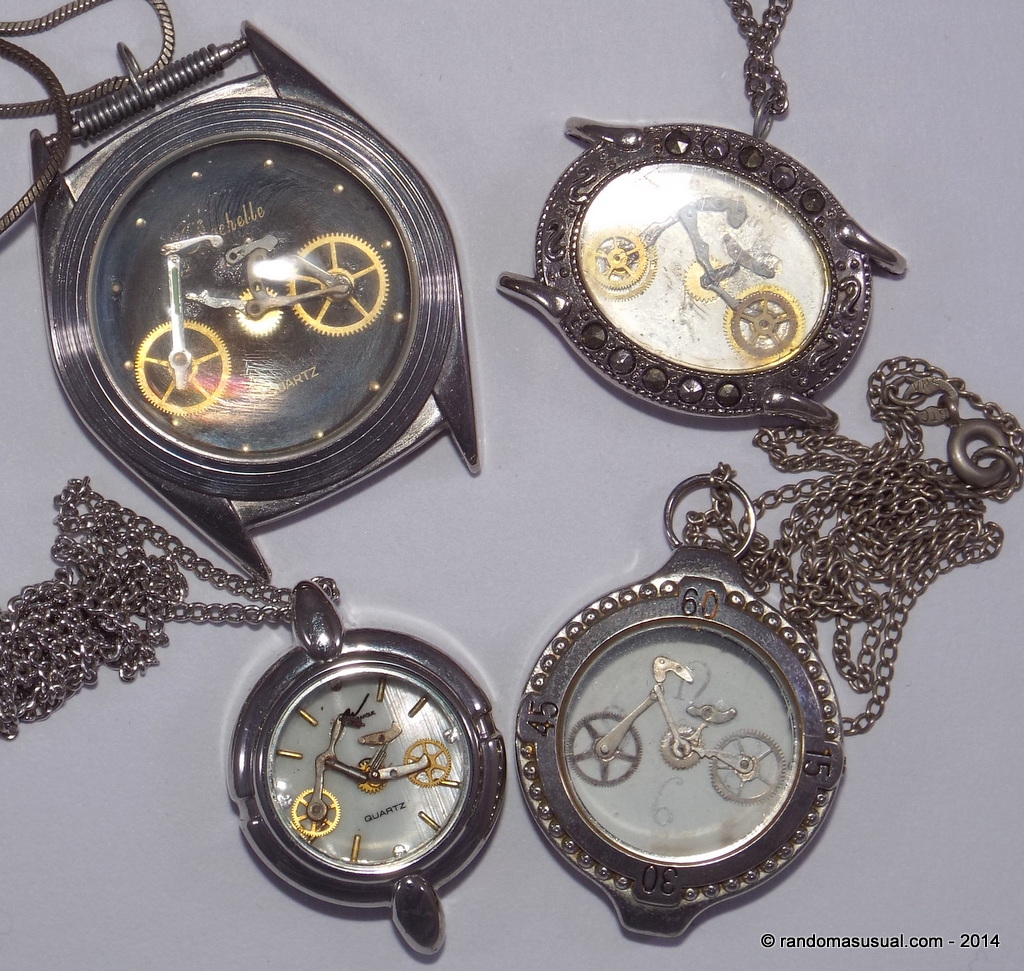 Watch Part Bicycles in Watch Cases - Pendants