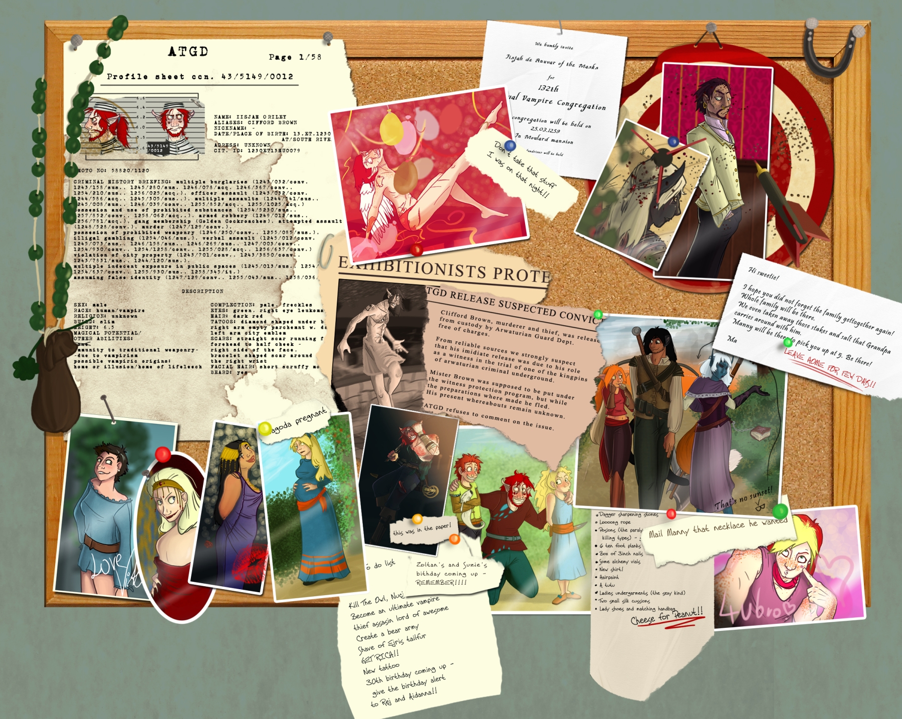 Corkboard ref - Iisjah O'Riley by iisjah