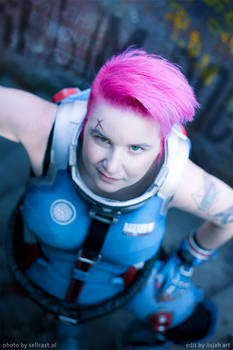 What are you looking at - Zarya cosplay 2018