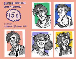 15$ sketch commissions - limited places