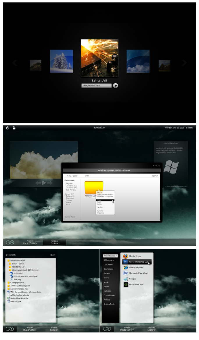 Windows GUI Concept by salmanarif on DeviantArt