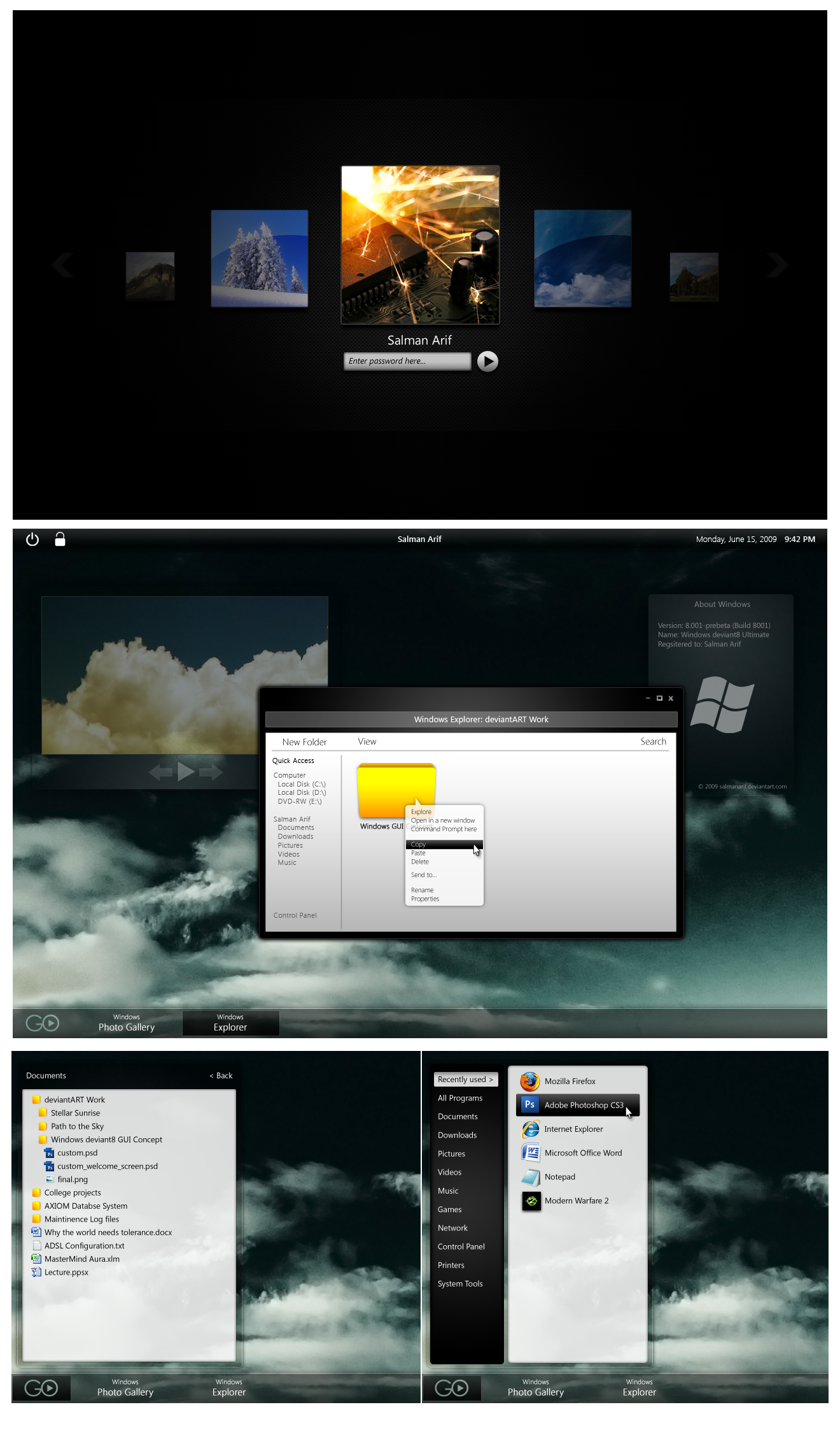 Windows GUI Concept