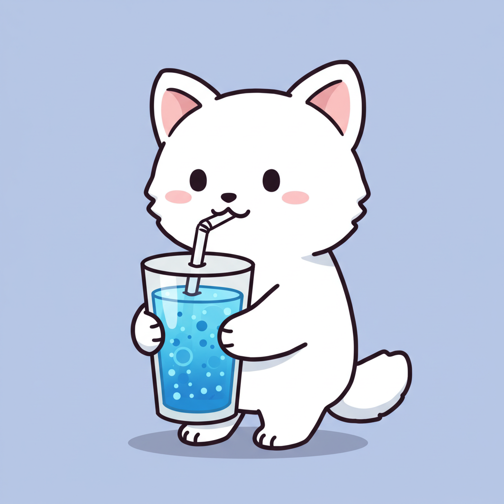 Fox Sip Fox sips blueberry soda by AiFoxes on DeviantArt