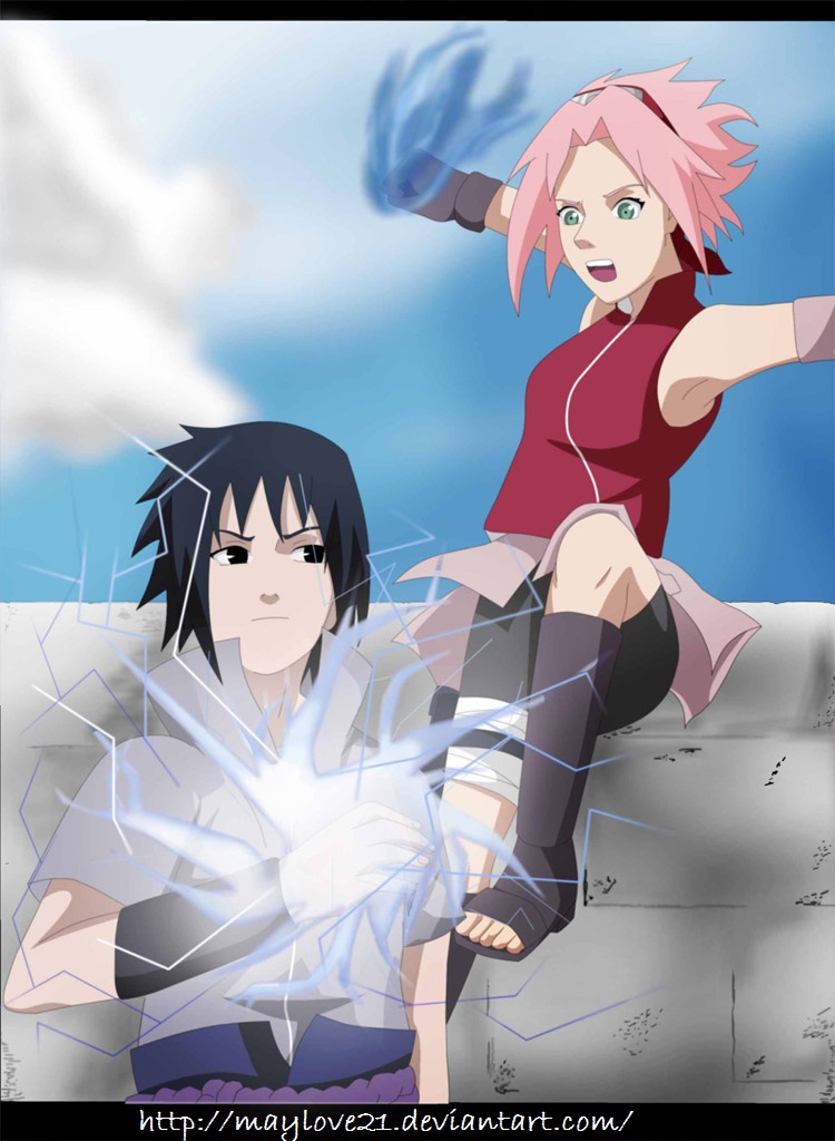 Naruto and Sakura vs Sasuke by BeeWinter55 on DeviantArt