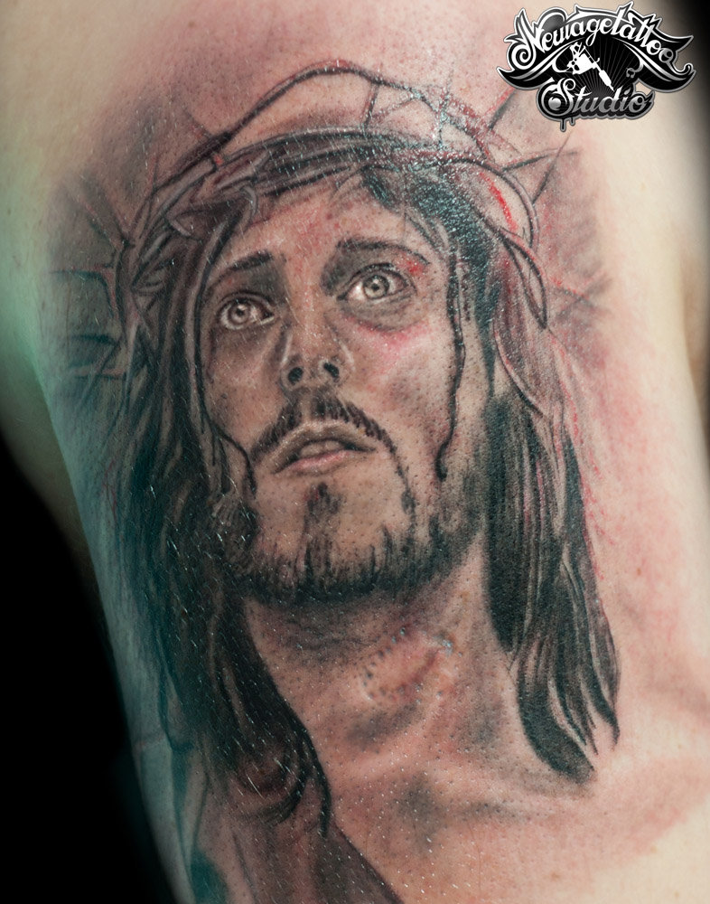 jesus tattoo by Newagetattoo on DeviantArt