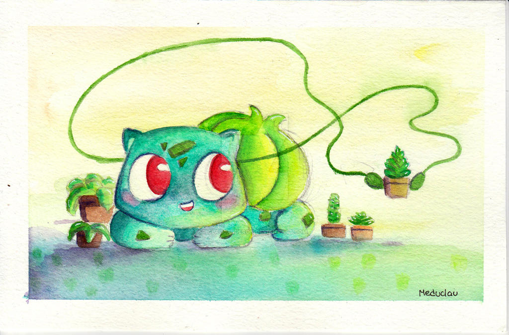 Bulbasaur Hello Bulbasaur and plants by ClauCalderon on DeviantArt