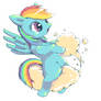 RainbowDash always drifts in the sky