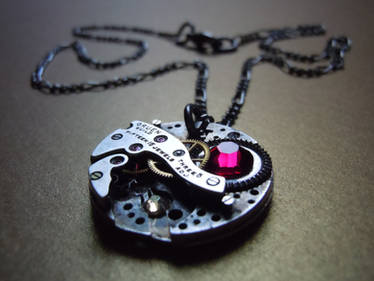 Victorian Steampunk Antique Watch Necklace