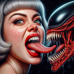ALIEN Quadriptychon #2.4 paints AItag 6da8a fea