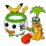 Pikachu and Iggy (SSB4/3DS Mains)