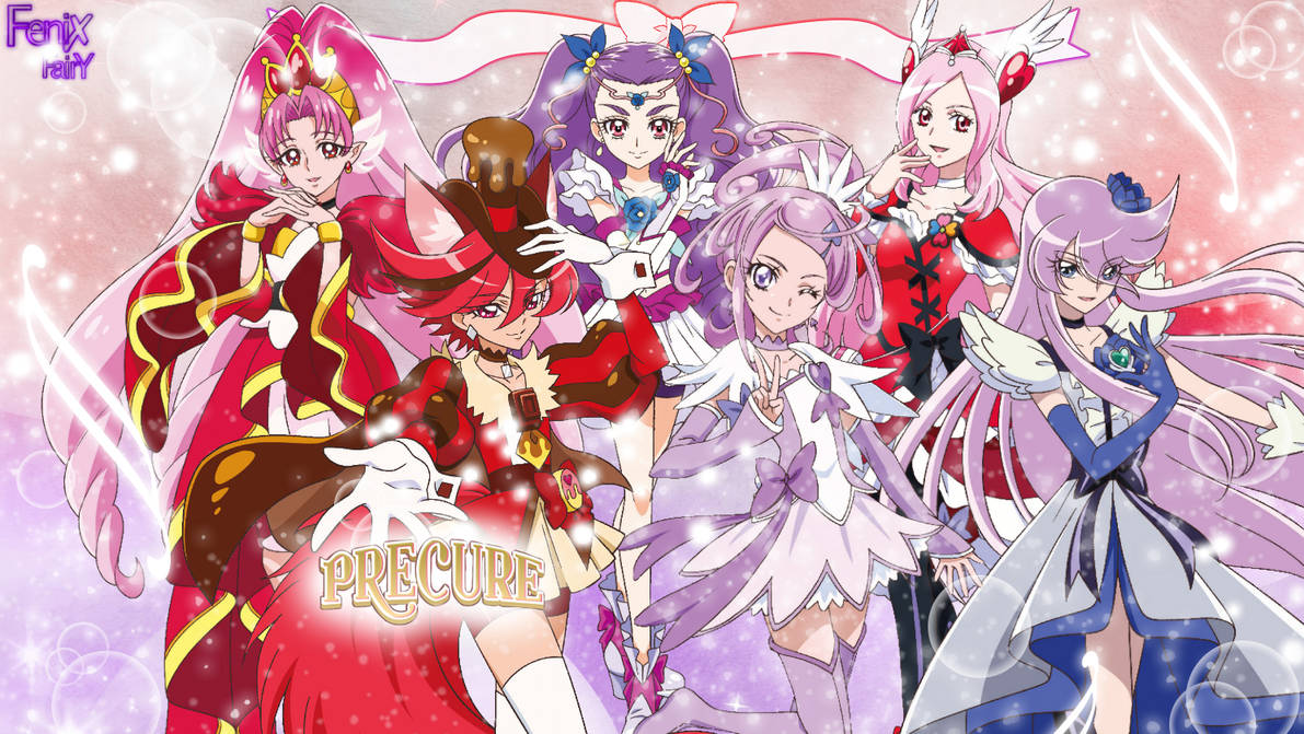 Pretty cure red and purple wallpaper by fenixfairy2 on DeviantArt