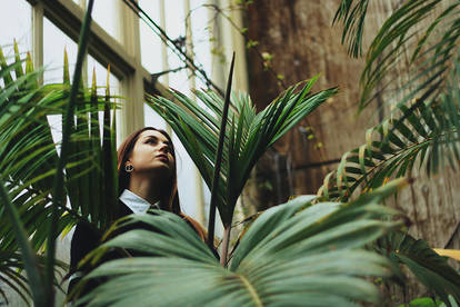 the girl with the plants