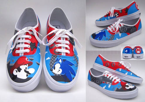 Commission: Sonic and Mario shoes