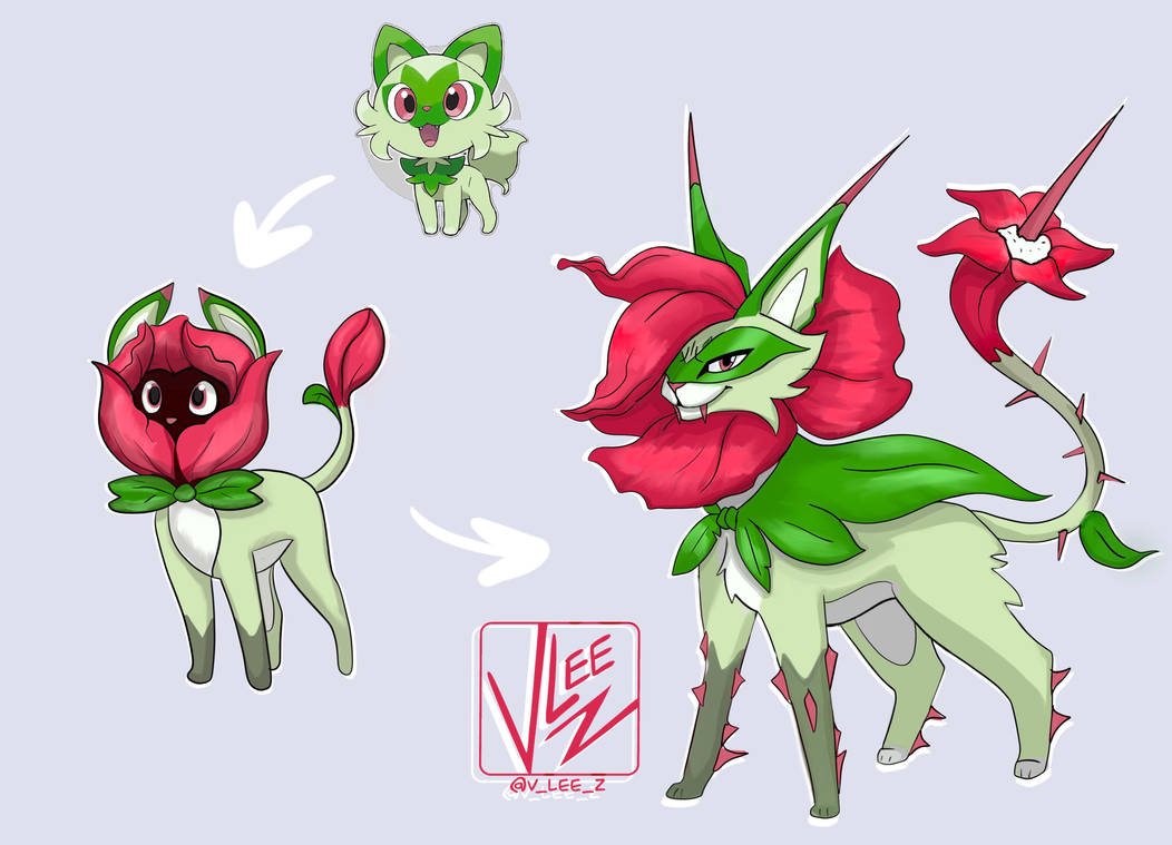 Sprigatito Evolution by VeeLeeZ on DeviantArt