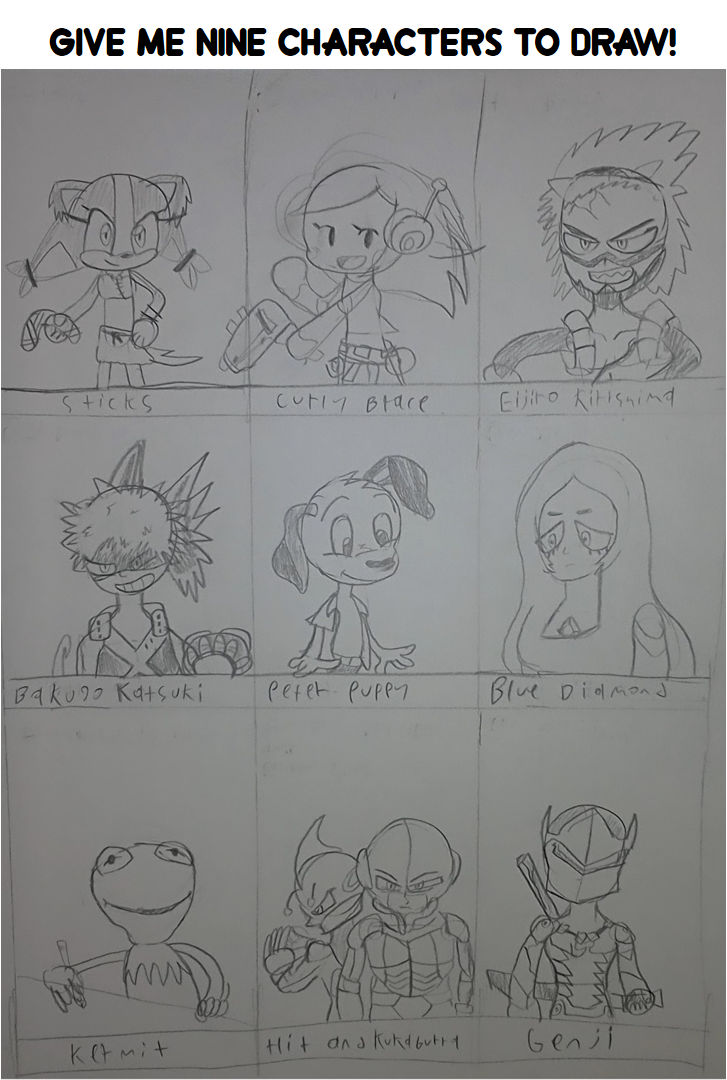 Give me nine characters to draw! Challenge by KirbyVenomFan9517 on ...