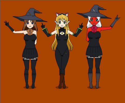 (Tamber, Lufia and Asura)  Happy Halloween!