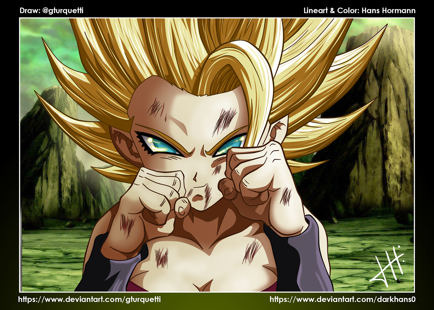 Caulifa ssj infinito by DarknessZeck on DeviantArt