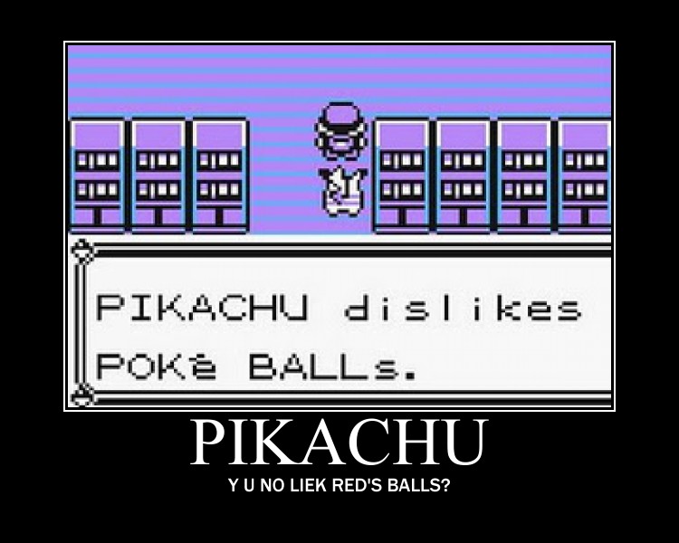 Pikachu Dislikes Pokeballs
