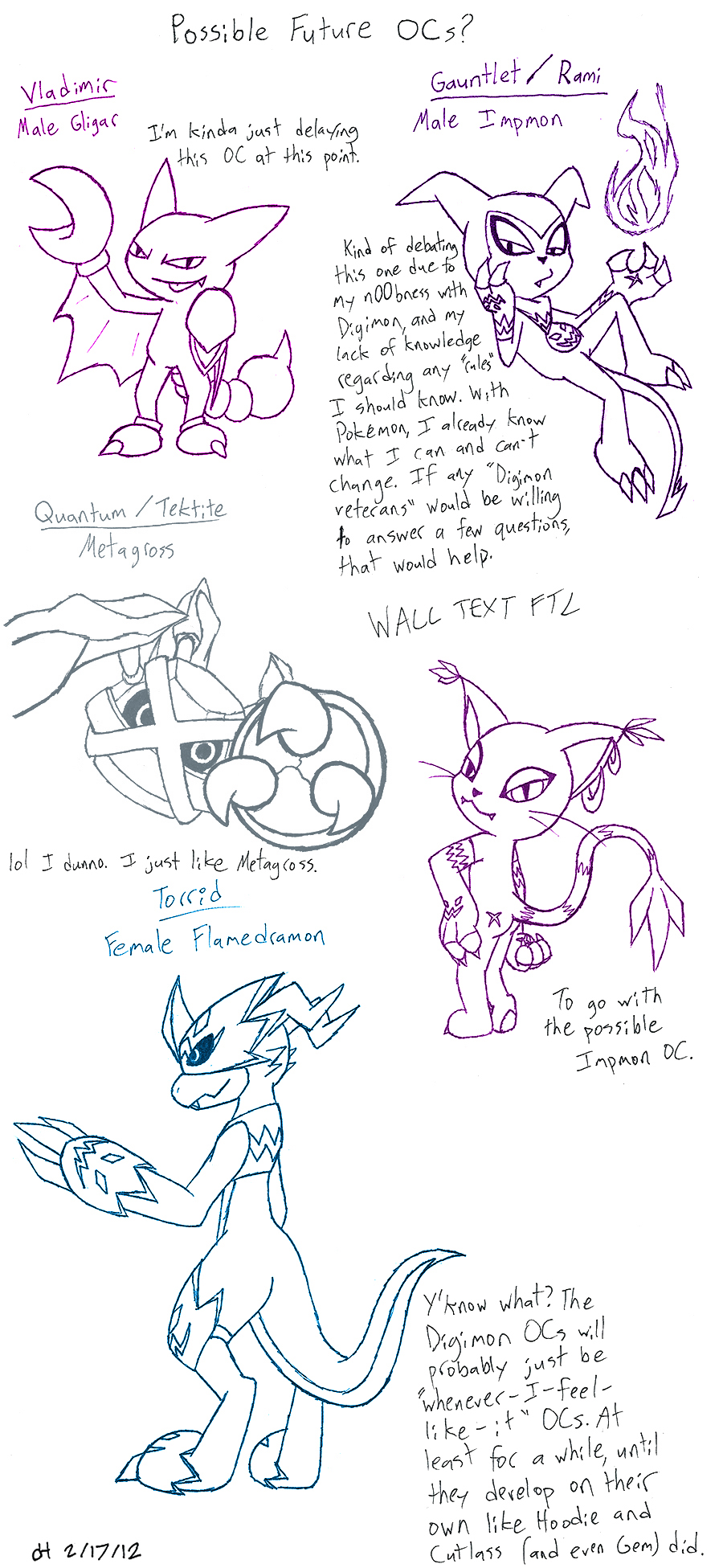 The Neverending Doodles: Possible Future OCs