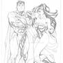 Wonder Woman and Superman PENCILS