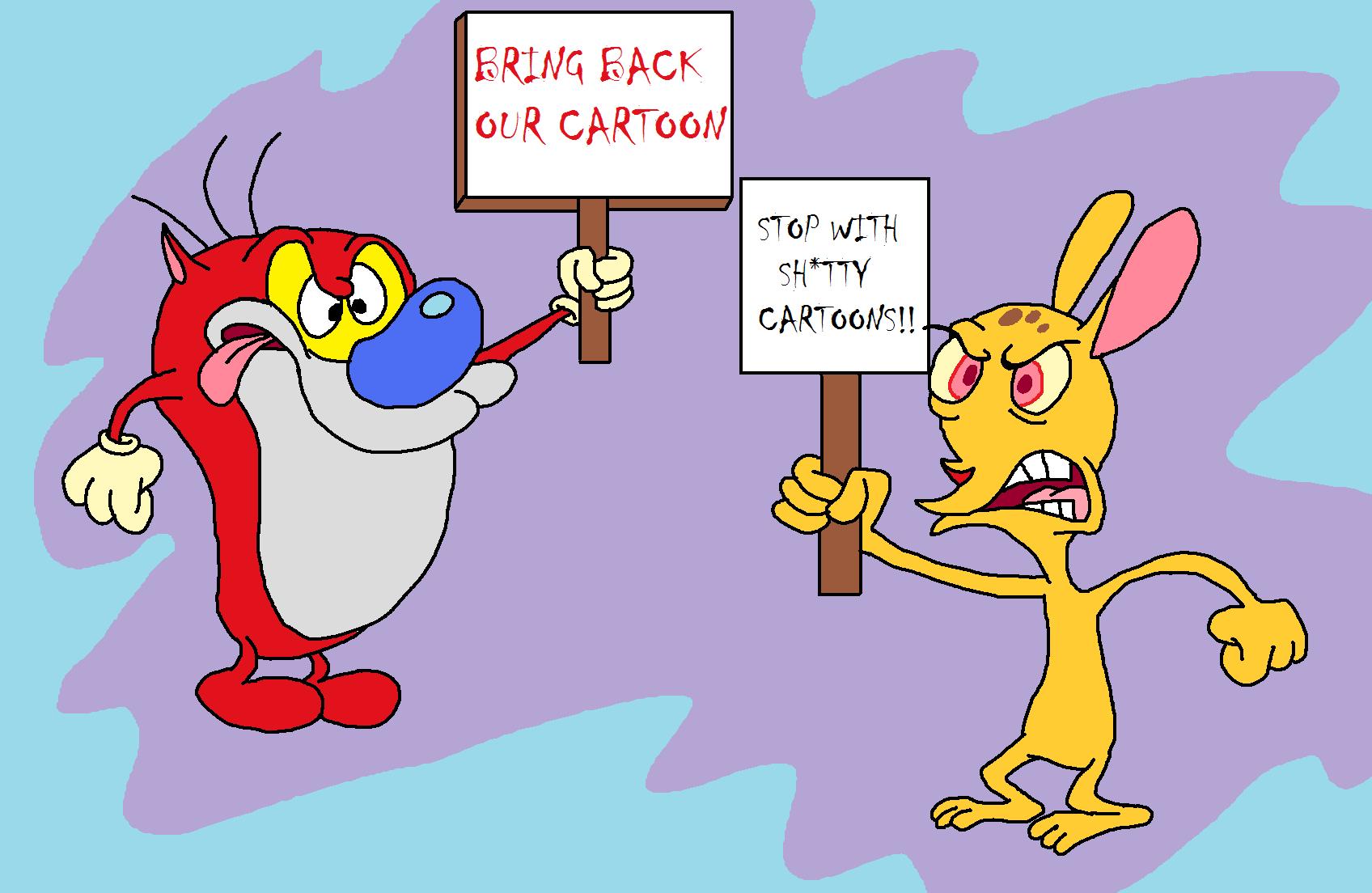 Ren and Stimpy Protest