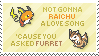 Raichu 'n' Furret Stamp by Kezzi-Rose